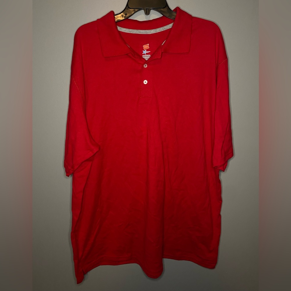 Red Hanes Polo